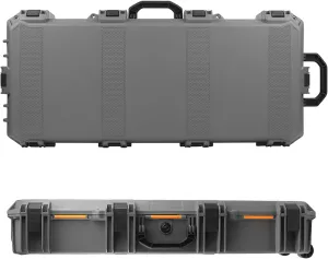 Hard Shell for Rifles, Waterproof barb conifer Outdoor Protection Box with Lockable Hasp 39-Inch Tactical Equipment Storage Case, Rolling 