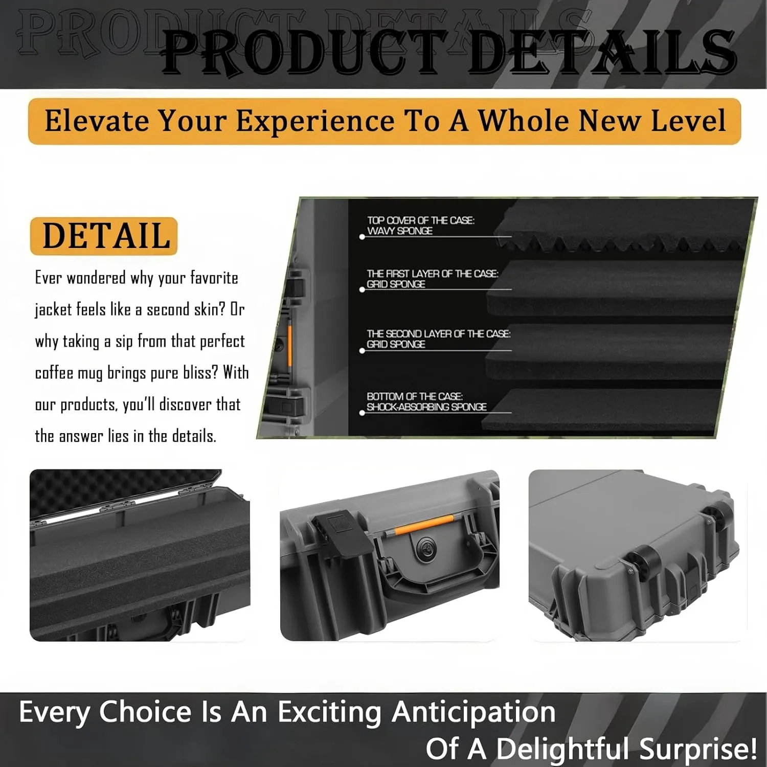 Hard Shell for Rifles, Waterproof barb conifer Outdoor Protection Box with Lockable Hasp 39-Inch Tactical Equipment Storage Case, Rolling 