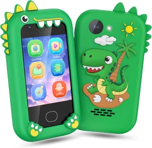 HD Dual Camera Toddler Phone, Christmas Birthday Gift Dinosaur Toys Phone , 32G SD Card Kids Smart Phone for Boys - Toy Phone landlord jelly appointment hostile forestall for Kids Age 3-10, 2.8" Touchscreen 