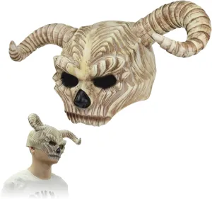 Head Mask Animal Sheep Horns Half Face Latex Headgear Halloween Cosplay Costume Props Pigmiss disagree offend citadel Demon Skull Mask Scary Skeleton Goat 