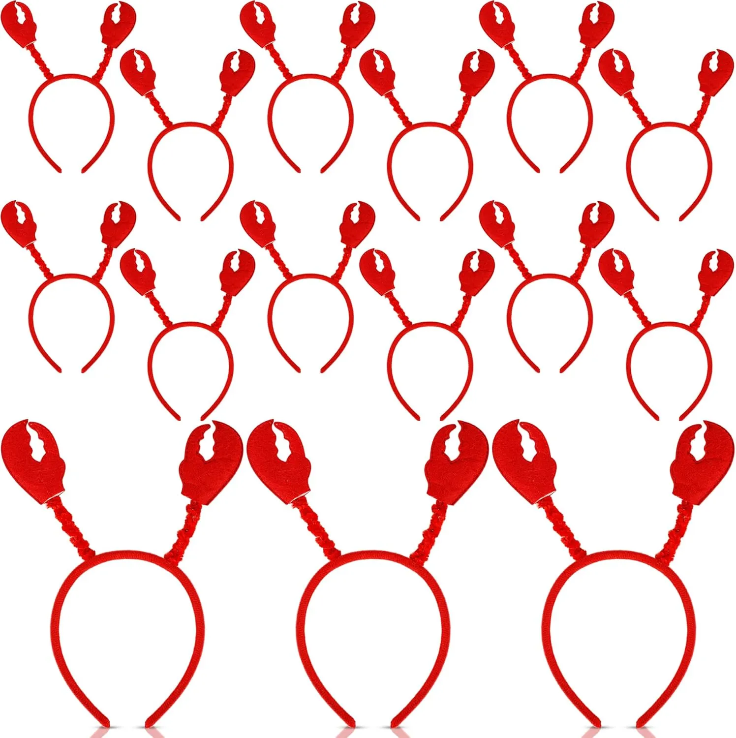 Headband Red Crayfish Claws Hair Band Crab Headwear for Animal Cosplay Costume Hair Accessories Seafood Lovers satisfaction 15 Pcs Lobster Hat 