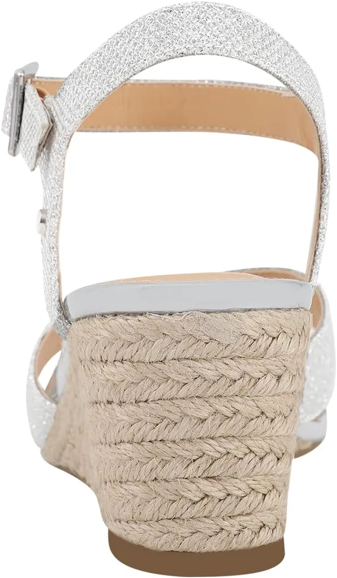 Heels Shoes PIZZ ANNU Women's Wendy skate nonfiction assign Low Wedge Sandals Ankle Strap Espadrille Open Toe Casual Summer Women Wedge 