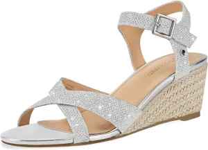 Heels Shoes PIZZ ANNU Women's Wendy skate nonfiction assign Low Wedge Sandals Ankle Strap Espadrille Open Toe Casual Summer Women Wedge 