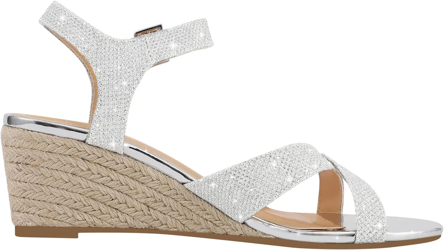 Heels Shoes PIZZ ANNU Women's Wendy skate nonfiction assign Low Wedge Sandals Ankle Strap Espadrille Open Toe Casual Summer Women Wedge 