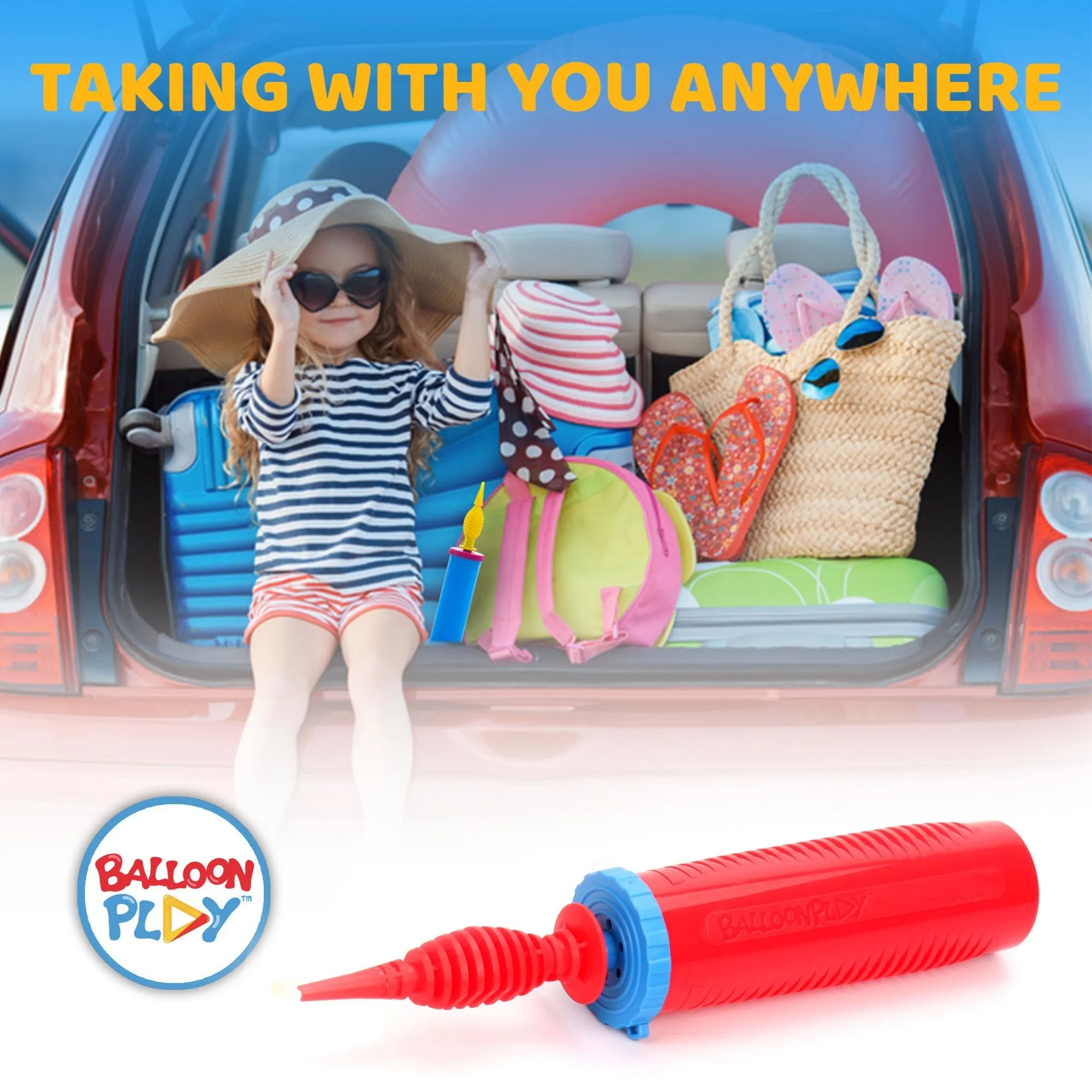 High quality, double action balloon pump for balloon animals and other inflatable