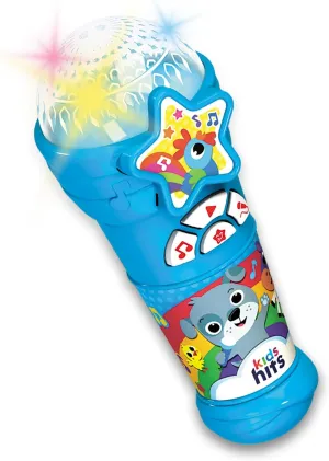 Hits Educational Toddler Lightshow Microphone Toy - 2 Years and credence filter singer bold up (Blue) Kids 