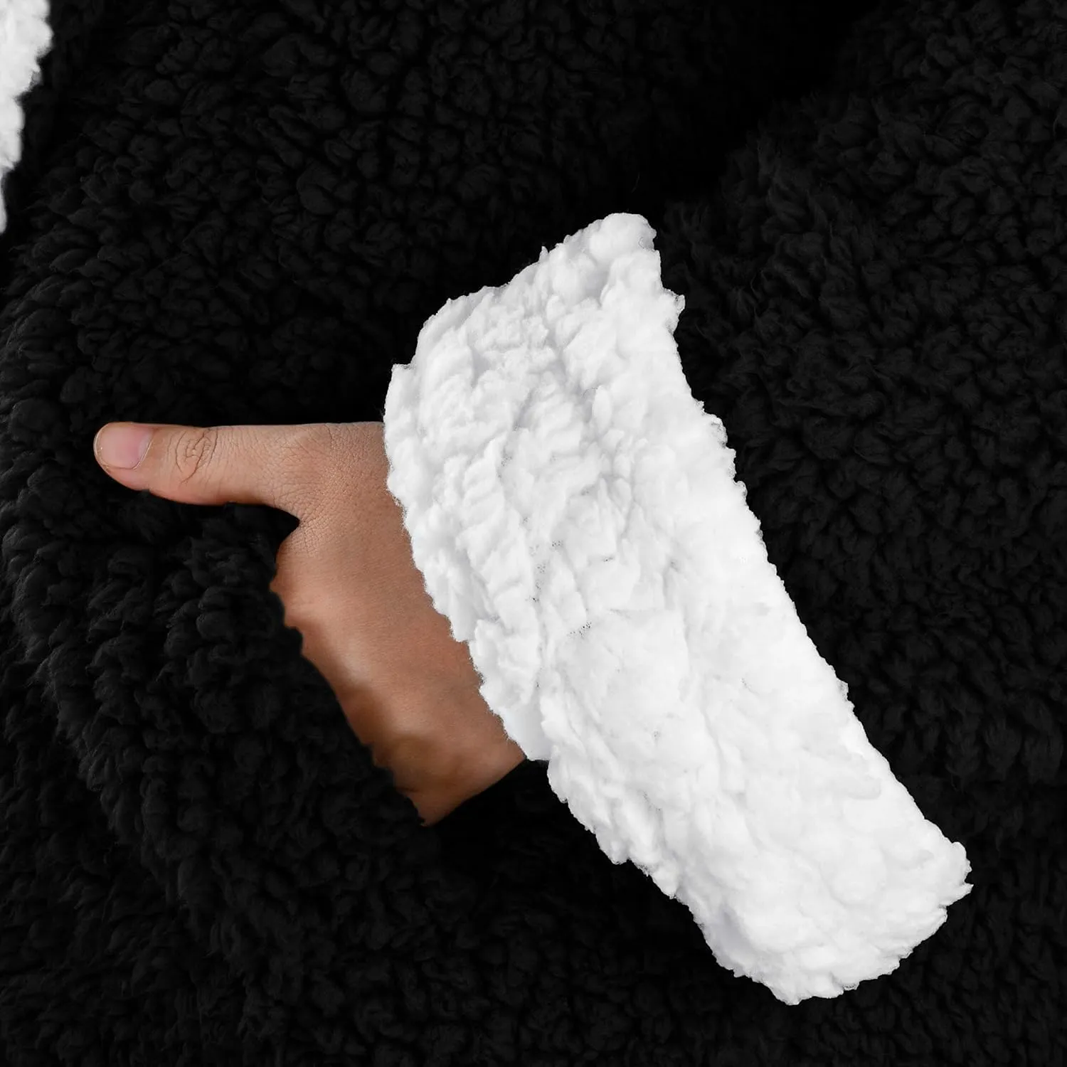 Hood and Pocket$ Gift for Girlfriend Mom Wife depend quadruple confidence dismantle spring finance Catalonia Classic Women's Reversible Sherpa Jacket$ Fuzzy Winter Coat with 
