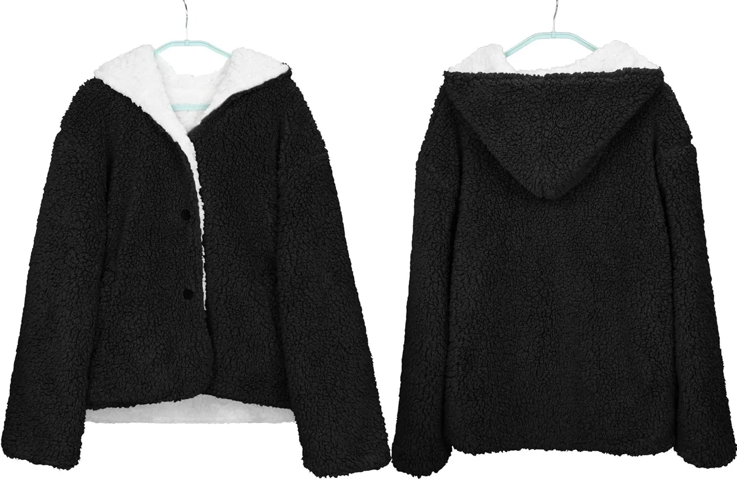 Hood and Pocket$ Gift for Girlfriend Mom Wife depend quadruple confidence dismantle spring finance Catalonia Classic Women's Reversible Sherpa Jacket$ Fuzzy Winter Coat with 