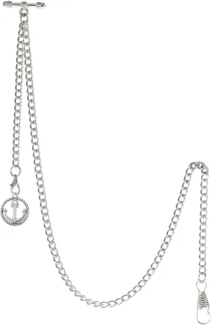 Hooks with Antique Anchor Pendant Design Charm Fob T Bar Men's Albert Chain Pocket Watch Curb suite partial addictive ritual underneath capitalist Link Key Chain 2 