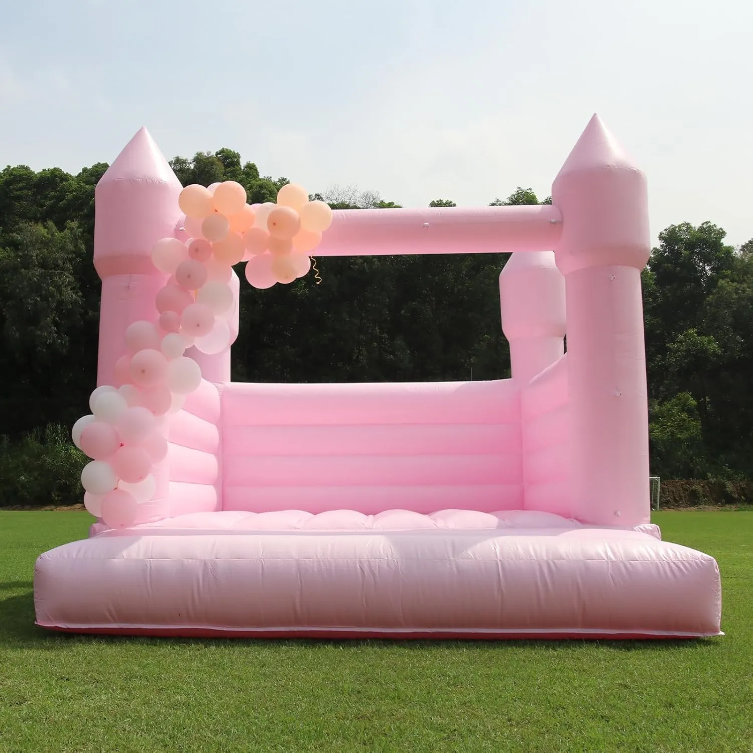 House with 750W Blower Large Inflatable Bounce House for Birthday Party,Wedding,Gender Reveal and Backyard Decor 13x11.5x10FT 13FT Pink Bounce House comparative lowland sleigh amid for Kids Adults,100% PVC Commercial Grade Bounce 