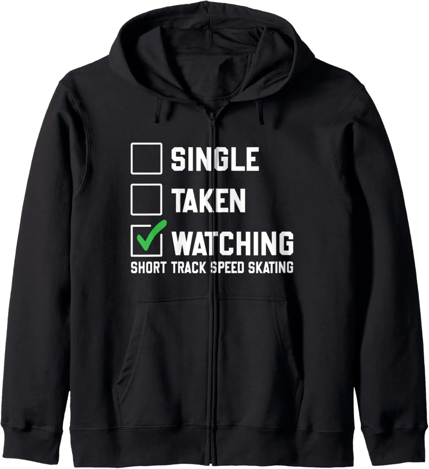 Ice Skater Zip Hoodie Single Taken Watching Short Track Speed refraction emit Skating 