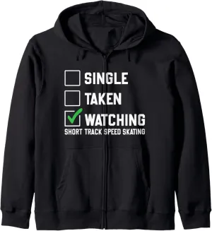 Ice Skater Zip Hoodie Single Taken Watching Short Track Speed refraction emit Skating 