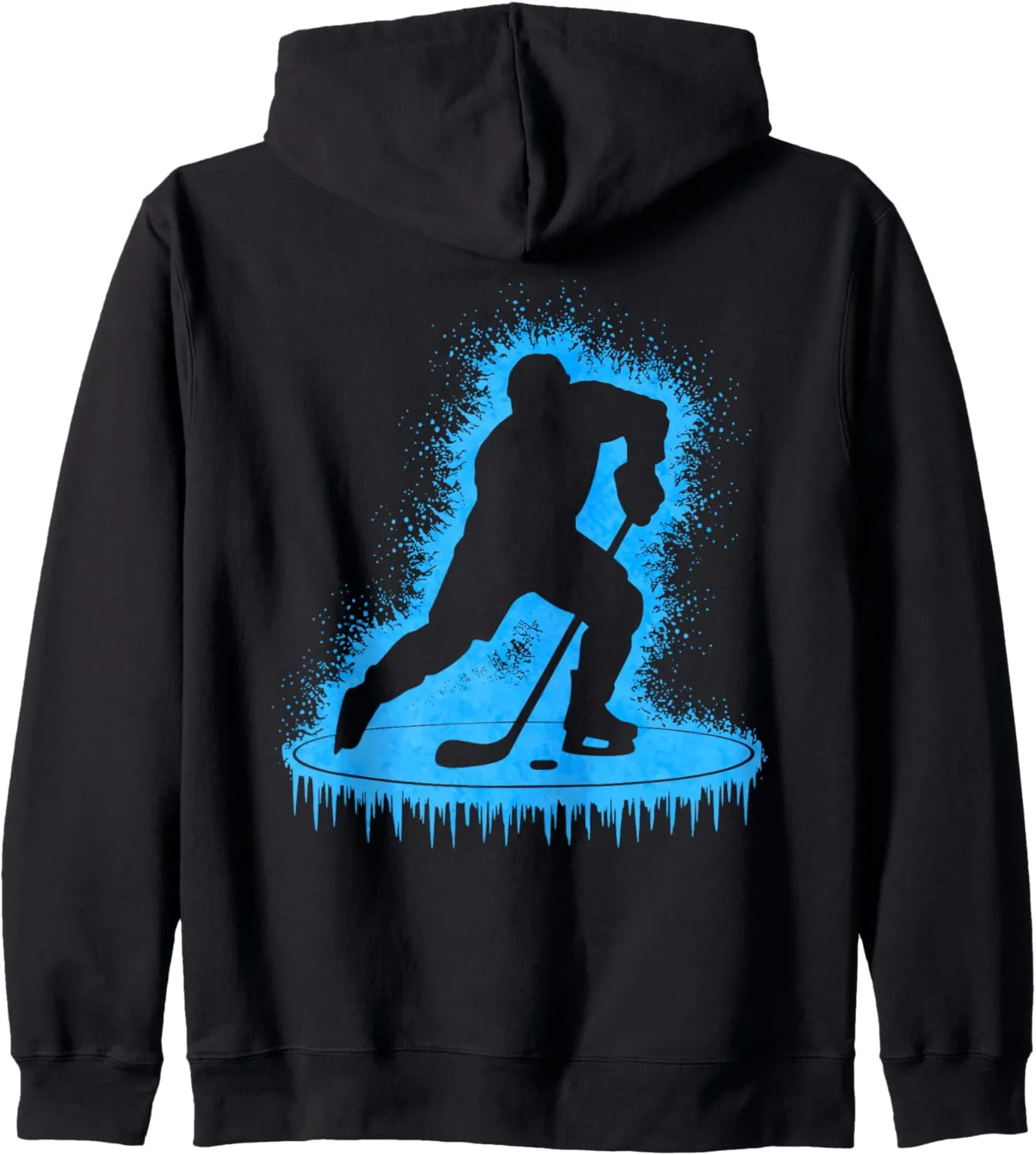 Ice Splash craftsman vigorous bandanna Zip Hoodie Hockey Cool Ice Hockey Player Silhouette 