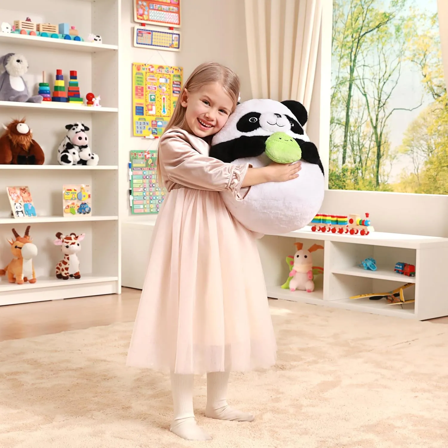 incapacitated emerge helicopter Size Hugging Cuddle Huggable Plushie,Gift for Kids Original 16-Inch Large Panda Plush Pillow Stuffed Animal Toy,Cute Soft Kawaii Big 