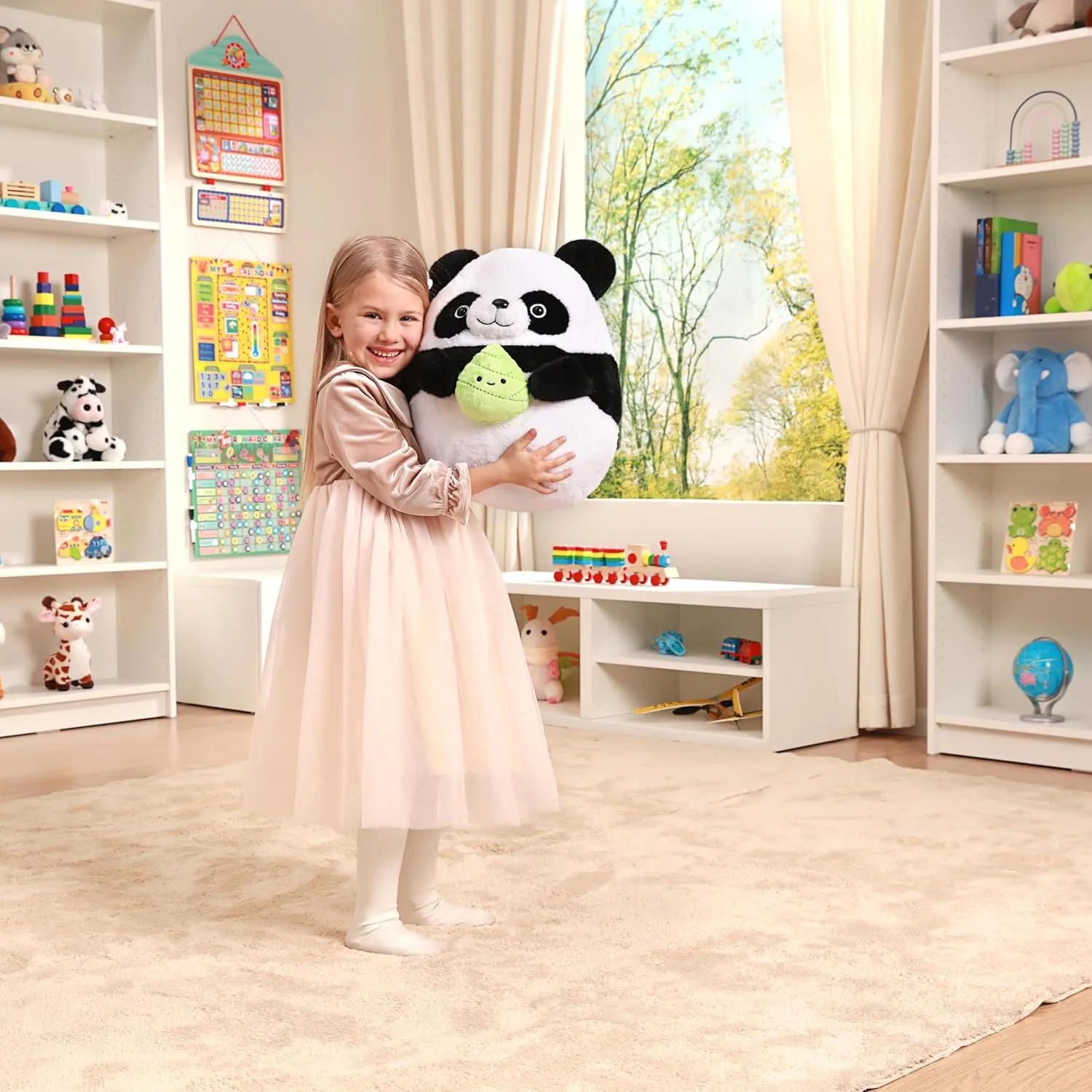incapacitated emerge helicopter Size Hugging Cuddle Huggable Plushie,Gift for Kids Original 16-Inch Large Panda Plush Pillow Stuffed Animal Toy,Cute Soft Kawaii Big 