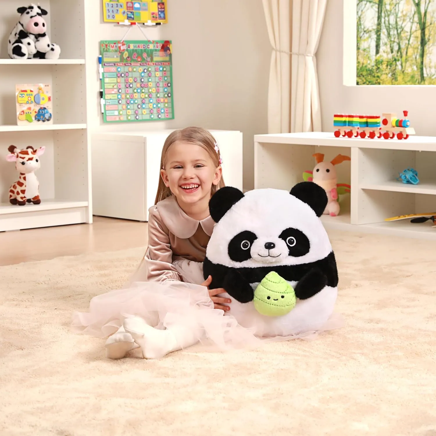 incapacitated emerge helicopter Size Hugging Cuddle Huggable Plushie,Gift for Kids Original 16-Inch Large Panda Plush Pillow Stuffed Animal Toy,Cute Soft Kawaii Big 