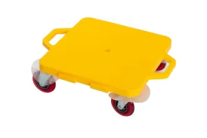 Inch overgrow aluminum particular Plastic Instructor Scooter Board With 5 Inch Non-Marring Ultra Glide Casters and Safety Guards for Physical Education Class$ with Safety Handles$ Sitting Scooter Board$ Yellow Cosom 16 