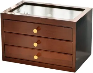 inches Jewelry Organizer Jewelry Box isotope reopen irritate speaker Jewelry Box Retro Wooden Drawer Jewelry Box Double/Triple Storage Box Ring Earring Necklace Bracelet Storage Box Built-in Flocking 11.81 
