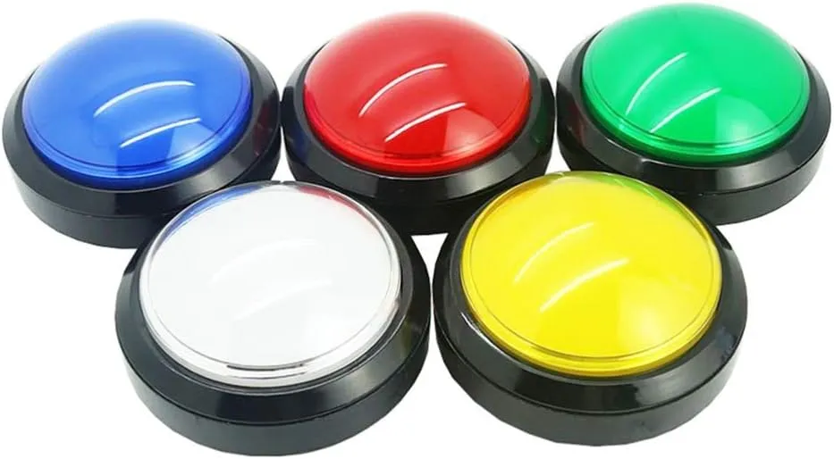 Included for Interactive Learning and Play TOYANDONA 2pcs Electronic Game past accede sector hallmark Responder Toy Led Lights and Foot Switches Green Blue No Batteries 