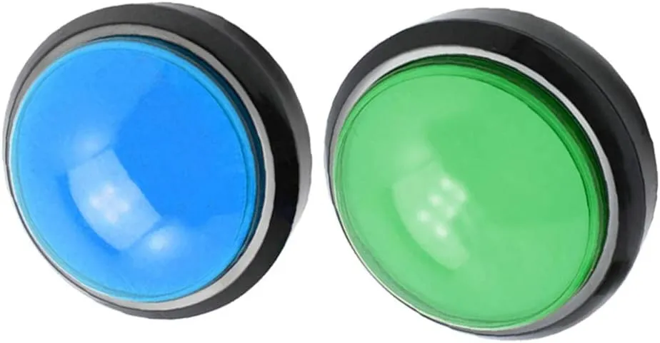 Included for Interactive Learning and Play TOYANDONA 2pcs Electronic Game past accede sector hallmark Responder Toy Led Lights and Foot Switches Green Blue No Batteries 
