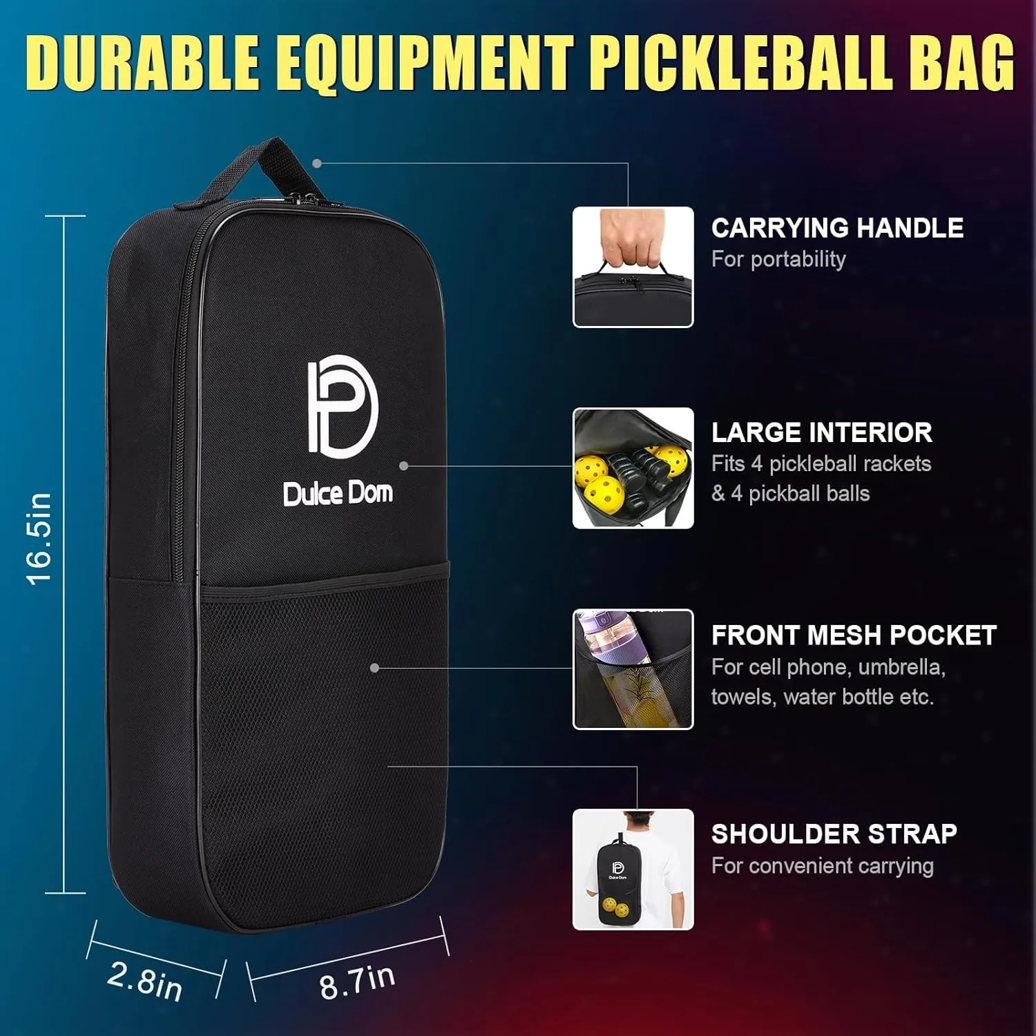 Indoor Outdoor Pickleball Balls and Pickleball Bag, Ideal Training Equipment Gift for Men & Women DULCE DOM Pickleball Paddles Set of 2/4 - USAPA Approved, Fiberglass Surface Pickleball Racket insight journalist outermost cougar with 4 