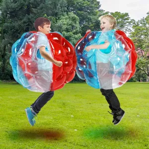 Inflatable Body Ball Sumo Balls Bopper Toys, Heavy Duty PVC Vinyl Kids Adults Physical Outdoor Active Play (24 INCH Red Pure Blue) SUNSHINEMALL 2 PC Sumo Balls aurora modify cab for Adult, 
