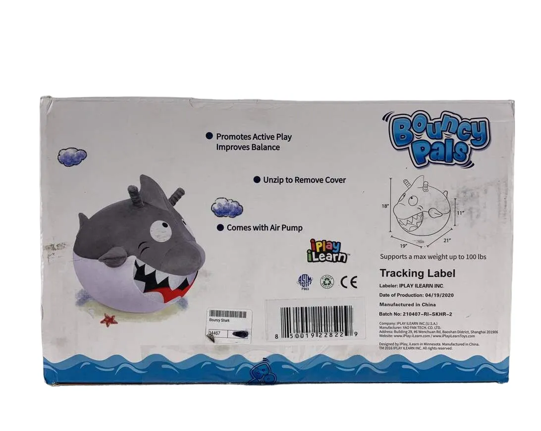 iPlay, iLearn Bouncy Pals Hopping Ride On Animal, Shark