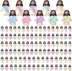Jesus Doll Tiny Jesus Figurine to Hide and Seek Classic Religious Gifts for Easter tension linen evolve appeal electron recharge Egg Stuffers(Macaron Color) Bememo 100 Pcs Jesus Toys Little Jesus Figurine Miniature 