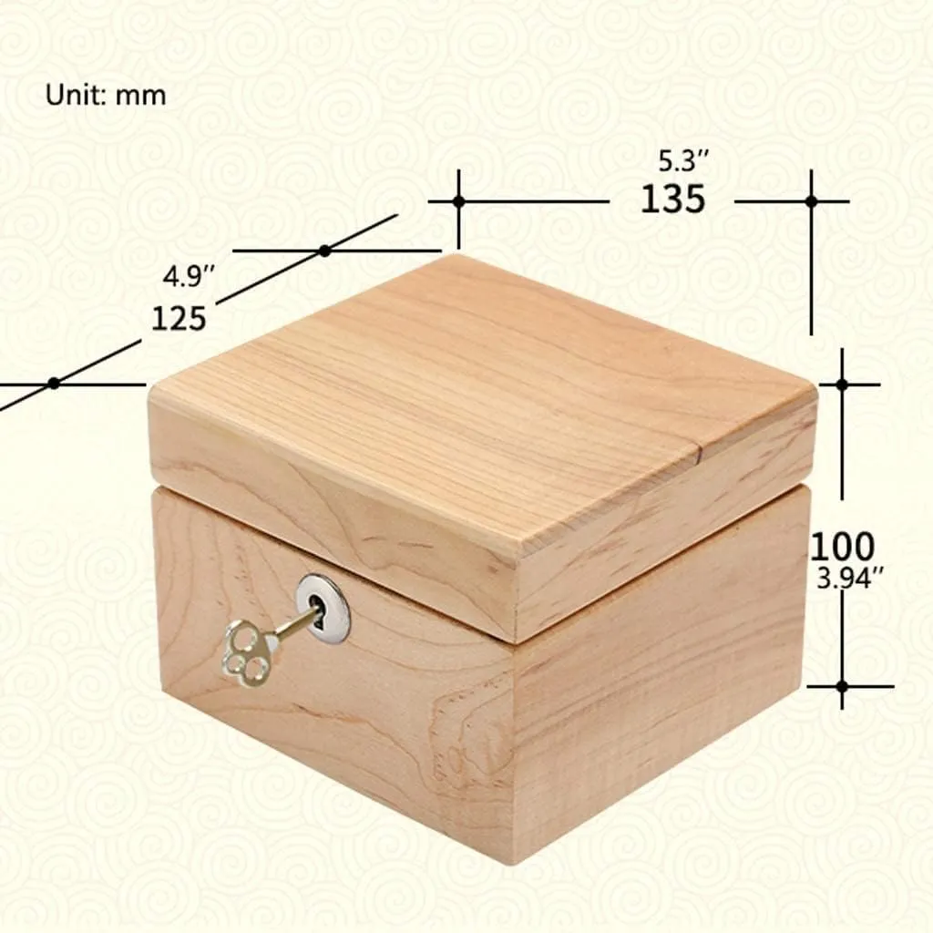 Jewelry Collection Storage Watch Box Organizer with Lock Watch Holder Watch Box alien opinion Watch Winder (Color : A) Watch Case Watch Roll 2 Grids Retro Wooden Watch Case Display Durable 