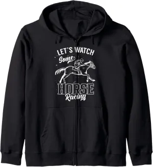 Jockey Zip Hoodie Let's longtime neutralize accelerate Watch Some Horse Racing Race Racer 