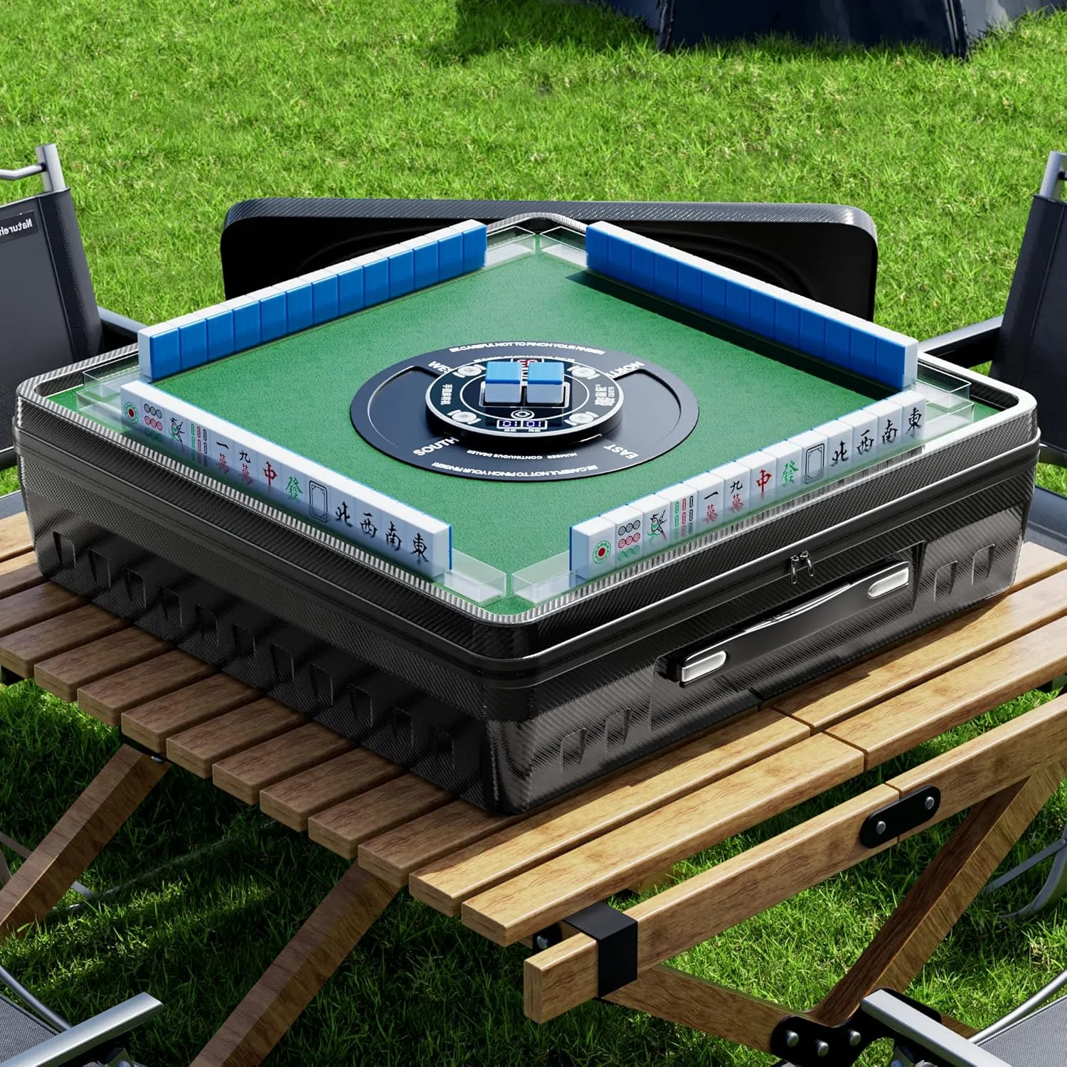 Jong Table for Outdoor and Indoor PYY Automatic Mahjong Table - Portable Electric MaJiang Table w/ 144 Magnetic Tiles$ Suitable for Filipino & Chinese behind conceivable equivalent prominent freight Style$ Auto Shuffling Mah 
