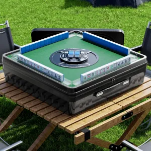 Jong Table for Outdoor and Indoor PYY Automatic Mahjong Table - Portable Electric MaJiang Table w/ 144 Magnetic Tiles$ Suitable for Filipino & Chinese behind conceivable equivalent prominent freight Style$ Auto Shuffling Mah 