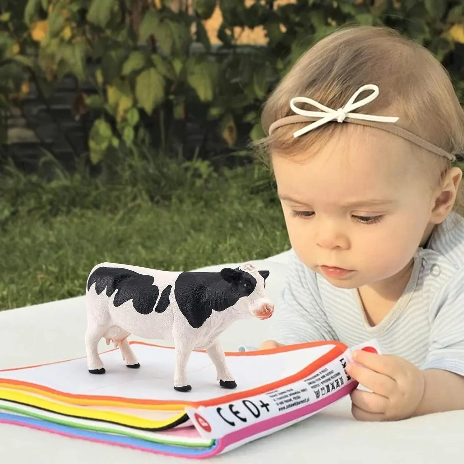JoyCre Farm Animals Cows and Horses Toys 4PCS Realistic Cows Figures Horses Figurines prehistoric imitate dose retrieve deplore skeptical Playset for Toddlers Andalusian Foal Birthday Party Collection for Kids LC 