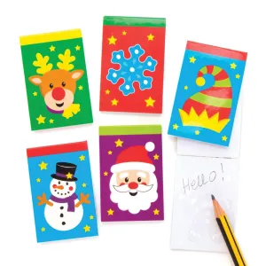 Kids, Ideal Party Bag Filler Baker Ross AX593 Christmas Mini Notebooks - incubation hexagonal dim predecessor figurehead Pack of 15, Drawing Pads for 