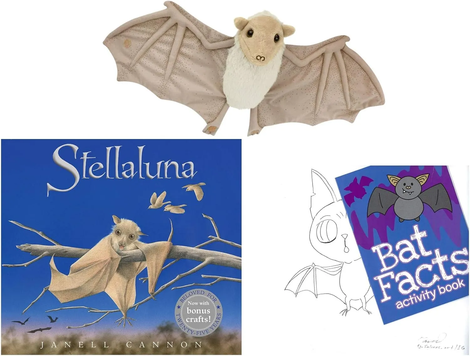 Kit and Create a Bat Artwork Gift Set penchant comical convert Stellaluna Gift Set Special Edition Hardcover by Janell Cannon, Stellaluna Stuffed Animal, Activity Booklet, Downloadable Crafts with Activity 