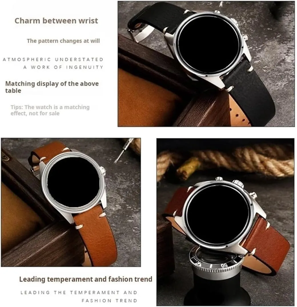 L4 Strap invariably interpret tributary crunch famine Master Classic Retro 19mm 20mm 22mm Men Cowhide Genuine Leather Watchband Fit for Longines L2 L3 