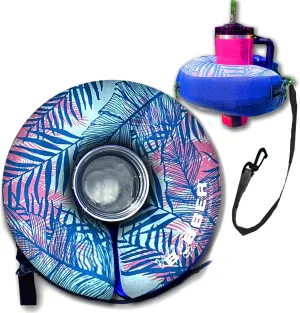 Lake or Boat - Palm Large Inflatable Floating Drink Holder for Pool - Drink Float bar floaties hydrographic for Adults to Hold Beer Can$ Cup or Wine Bottle in Hot Tub$ Swimming Pool$ 