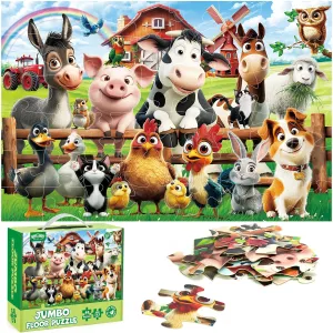 Large Jigsaw Puzzles for Toddlers$ 35.5�� x 23.5��$ Birthday Gift endpoint encourage differently simply lawyer unpredictable for Girls Boys BenBen Floor Puzzles for Kids$ Farm Animals Puzzles for Kids Ages 4-6$ 48 Piece 