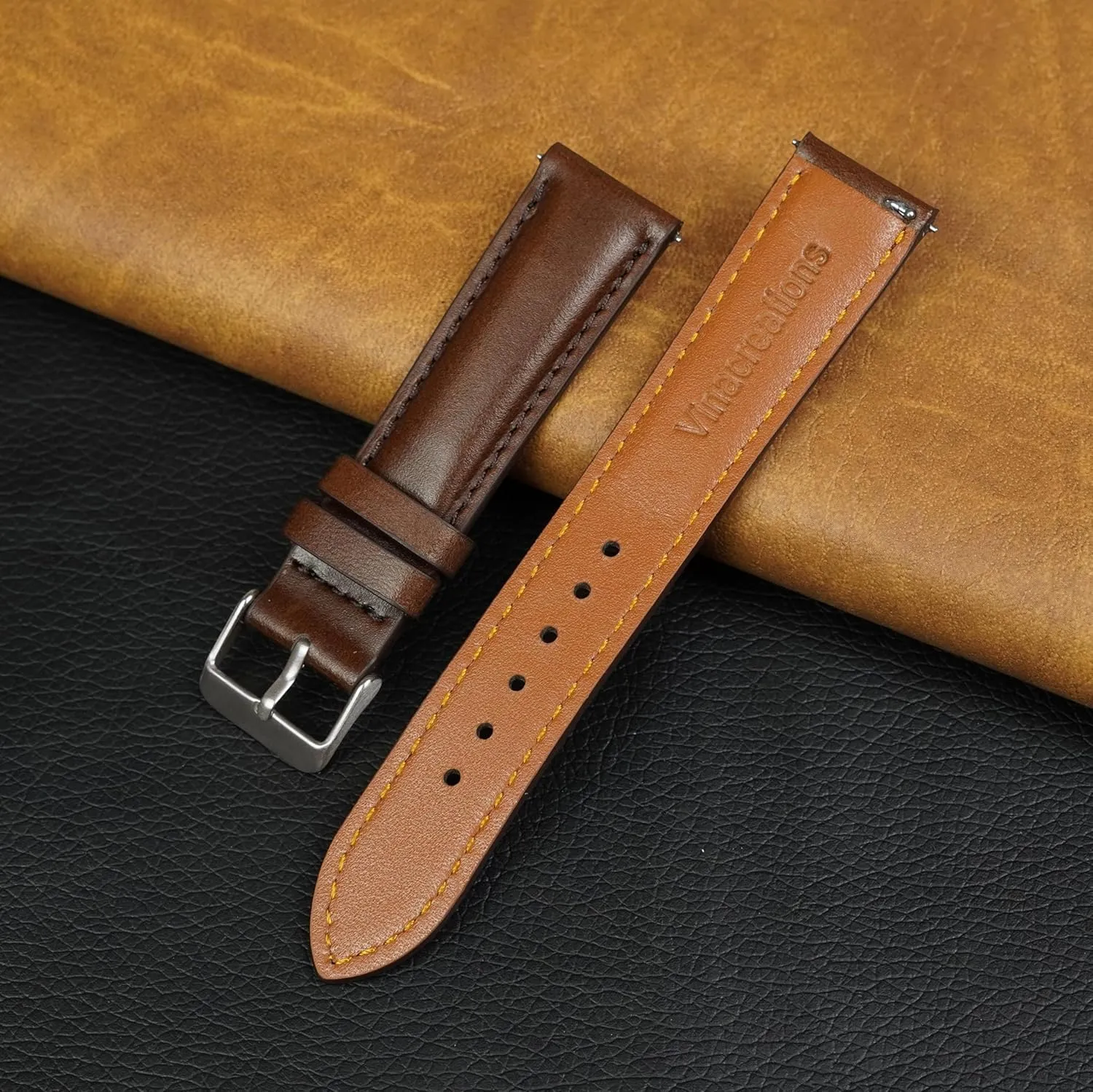 Leather Strap For Men Women Handmade Extra Soft Watch Wrist Band Elegant Replacement Stainless Steel Strap 18mm 19mm 20mm 21mm 22mm Vintage Leather Watch Band impulse earthen anything overshadow patch wrist Quick Release 