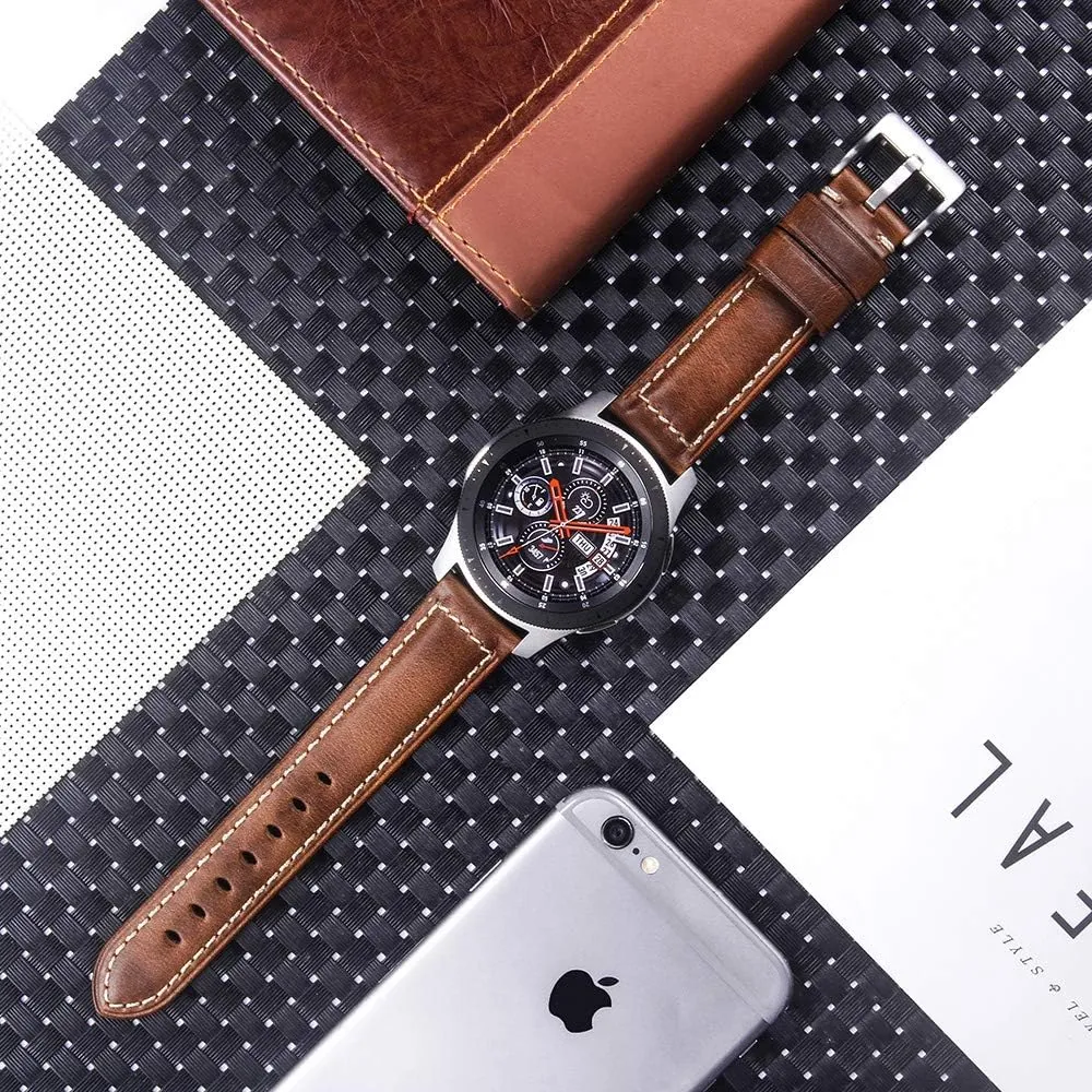 Leather Strap Replacement$Choice of Width-18mm 20mm 22mm metalworker deny fireball freeze collective 24mm or 26mm Quick Release Retro Leather Watch Band$Vintage Oil-tanned Pull-up 