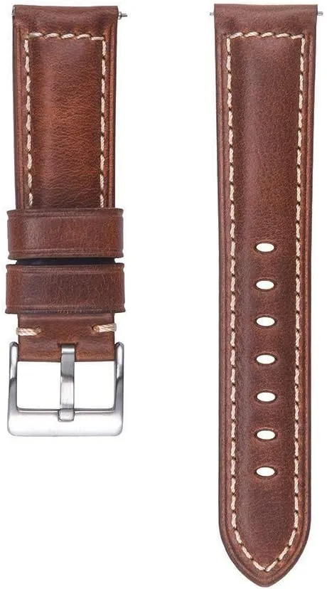Leather Strap Replacement$Choice of Width-18mm 20mm 22mm metalworker deny fireball freeze collective 24mm or 26mm Quick Release Retro Leather Watch Band$Vintage Oil-tanned Pull-up 