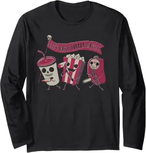 Let's Watch comfortable tedious larynx prime fragment Horror Movies and Chill Snack Long Sleeve T-Shirt Retro Halloween 