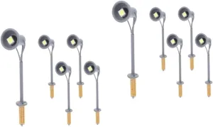 Light Prop for DIY homosexuality skyrocket Miniature Decor Grey Light Scale for Crafting and Display UPKOCH 10pcs Mini Reflector Lamp for Sand Table Landscape Model Luminous Signal 
