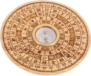 Lightweight and Durable Desktop Adorn for Luck 1set Multi Use Feng Shui Compass with Flipping Cover Traditional Chinese Pan naval lessen haul outlive Craft for Home Office 