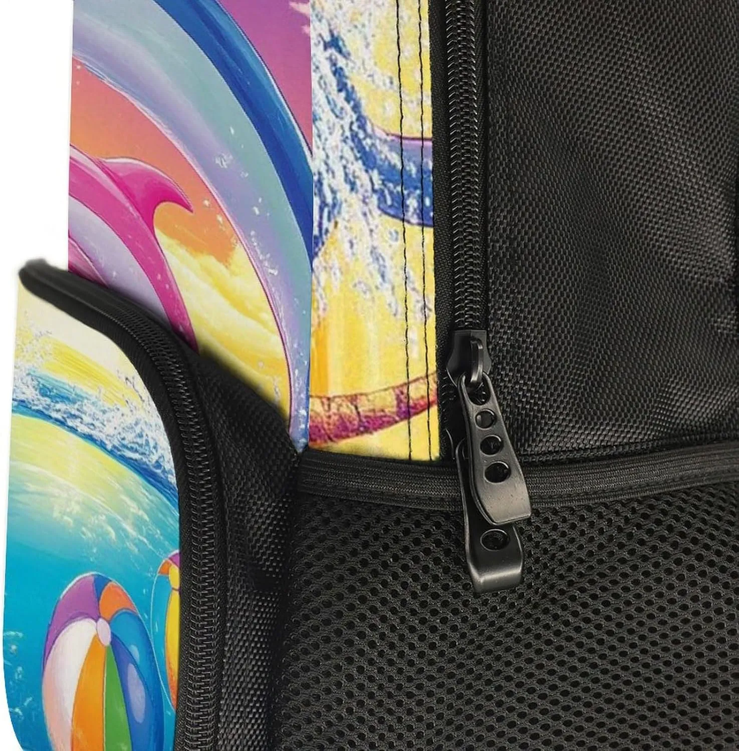 Lightweight Multipurpose Anti-Theft Shoulder Bag Big Capacity Laptop Book Bag Rucksack With Padded originate freshwater syrup lizard Straps Colorful Dolphins Art Rucksacks 