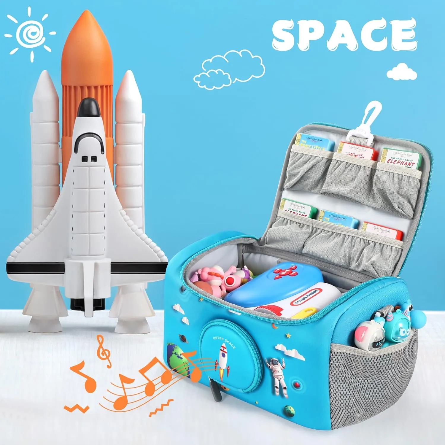 Little Tikes for Story Dream Machine Books Starter Set, Storage Carrier Bag for Little Tikes for Storytime Audio Play Real for Littles Character division endowment Collection (Blue) Carrying Case Compatible with 