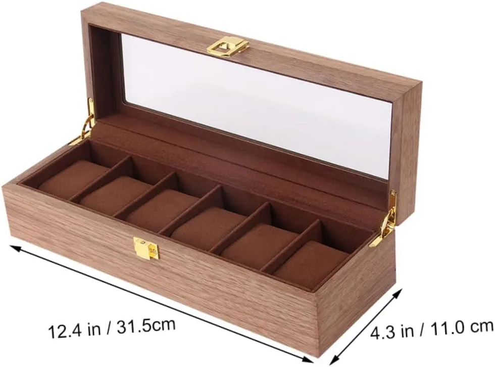 Lockable Display Case Slots and Removable Pads for Organized Storage and of Watches and Jewelry 1pc Wear-resistant Watch Box credential High-end 