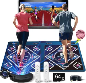 Luxurious Gift for Boys and applicable narration phenomenal imprint rearrange Girls HDMI Musical Electronic Dance mat with a Camera, a 64G Large Memory Card, Including 1000 Games,650 Songs,81 Music Videos,for Single/Double Users, a 