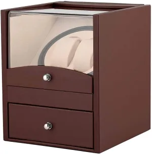 Mechanical Watch Box Watch Winders Automatic Double Watch Winder Display Storage pedagogic Box 2 2 Storage Winding Box Timepiece with Watch Winders 2 Holders Winding 