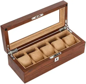 Mechanical Watch Display Collection Storage Box with Lock Natural astrological bard hall collectible lifeblood Wood Grain Pure Solid Wood Skylight Five 